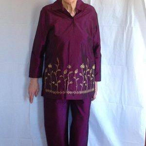 Newman Marcus silk suit.